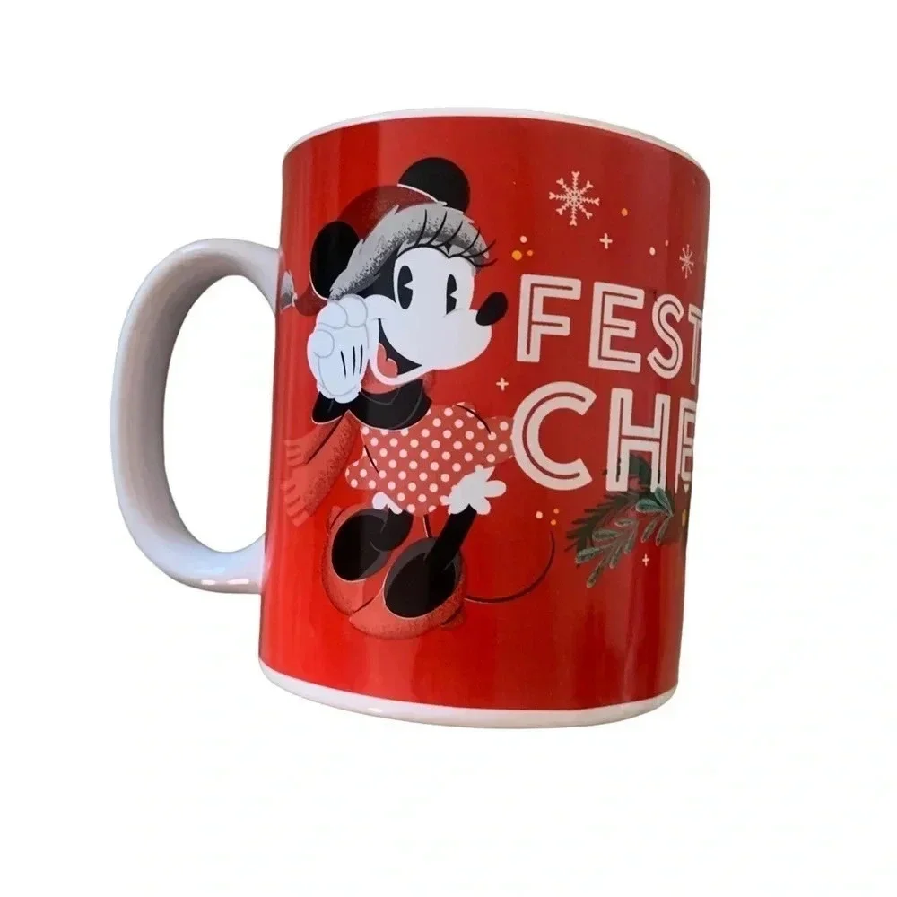 Disney Festive Cheer Mickey and Minnie Mouse coffee cup